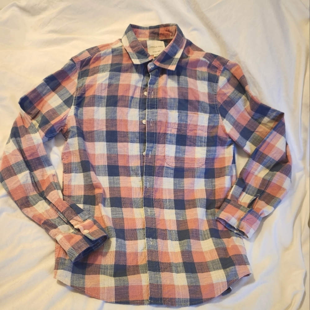 American Eagle lightweight Linen Dress Shirt